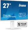 A white iiyama ProLite monitor is shown against a blue background with text and icons indicating its features and warranty. Anteprima dell’immagine prodotto