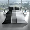 Mikrofaser Bettwäsche 155x220cm 2-teilig Set Schwarz Grau Produktbild-Vorschau 2