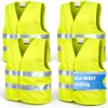 4x gilet di sicurezza auto ISO20471-2025 & 2026: Giallo Anteprima dell’immagine prodotto 1