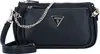 A black Guess handbag with a silver chain. Produktbild-Vorschau