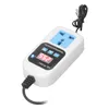 A white electronic temperature controller with a digital display and a blue socket. Anteprima dell’immagine prodotto