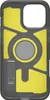 The back of a phone case with a yellow interior and a gray circular area for MagSafe. Produktbild-Vorschau
