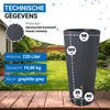 4rain VASO 2in1 DECOR regenton 220 L graphite grey incl. Productafbeelding-voorbeeld 3