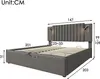 OKWISH Lit Coffre 140x200 cm avec Tête Réglable, Lampe Voir les images du produit 4