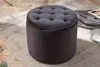 Eleganter Hocker MODERN BAROCK 50cm schwarz Samt Produktbild-Vorschau 4