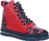 A single red high-top sneaker with black accents and laces, shown against a white background. Produktbild-Vorschau