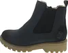A side view of a single blue Chelsea boot. Produktbild-Vorschau