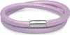 Zweireihig gewickeltes Lederarmband für Charms lilac Produktbild-Vorschau 1