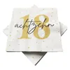 20 Servietten zum 18. Geburtstag 33 x 33 cm - weiß gold Produktbild-Vorschau 1