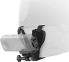A black helmet mount with a camera attached to a white helmet. Produktbild-Vorschau