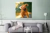 MuchoWow® Poster Nass - Hund - Wasser 75x75 cm - Wand Produktbild-Vorschau 5