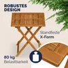 CASARIA® Gartentisch Balkontisch Wetterfest Klappbar Holz Produktbild-Vorschau 4