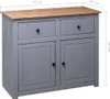 vidaXL Kredens szary 93x40x80 cm drewno sosnowe Panama Podgląd zdjęcia produktu 11