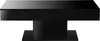 A black, high-gloss coffee table with a rectangular top and a central pedestal base. Produktbild-Vorschau
