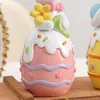 Bunte Ostereier-Hasenfigur, handbemalt, mit Blume, Karotte Produktbild-Vorschau 9