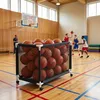 Wózek na piłki Relaxdays, 4 kółka z hamulcami, wymiary Podgląd zdjęcia produktu 2
