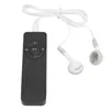 A black MP3 player with white earbuds connected by a white cable, shown against a white background. Voir les images du produit