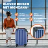 MONZANA® Koffer Handgepäck ABS Hard Case 4 Rollen Produktbild-Vorschau 3