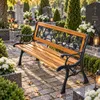 KADAX tuinstoel van hout, 127 cm, gietijzeren bank met Productafbeelding-voorbeeld 11