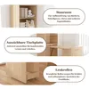 Ausziehbarer Schreibtisch mit Stauraumschrank, 2-in-1 Produktbild-Vorschau 4