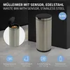 ML-Design Mülleimer mit Sensor 40L rund, Edelstahl Silber Produktbild-Vorschau 2