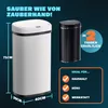 MONZANA Sensorprullenbak voor de keuken, wit Productafbeelding-voorbeeld 4