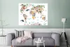 MuchoWow® Poster Weltkarte - Kinder - Tiere 120x90 cm - Produktbild-Vorschau 5