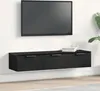 Schwarzer Eichen-Wandschrank 102x30x20 cm Aus Produktbild-Vorschau 1