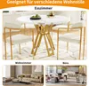 Collage showing a dining table and chairs in a dining room, a living room setup, and an office space. Podgląd zdjęcia produktu