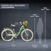 Milord Komfort Fahrrad Mit Weidenkorb Damenfahrrad Vintage, Produktbild-Vorschau 3