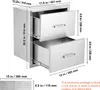 SucceBuy Tiroir de cuisine d'extérieur, 18 L x 20,6 H x Voir les images du produit 7