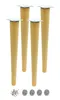 4x Holzbeine Möbelbeine – Gerade 40 cm – Montageset – Buche Produktbild-Vorschau 1