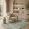 Luxus Super Soft Kunstfellteppich Pearl Grün Rund, Produktbild-Vorschau 1