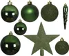 Weihnachtskugeln mit Christbaumstern Kunststoff 33er Set - Produktbild-Vorschau 1