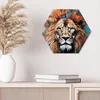 DEQOART Glasbild Echtglas 40x35 cm 'Wildes Farbenspiel' Produktbild-Vorschau 4