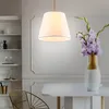 Lampa wisząca ELEN biało-złota 1xE27x20W tkanina Podgląd zdjęcia produktu 4