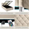 tectake® Polsterbett Sedona in Samtoptik mit Steppmuster Produktbild-Vorschau 4