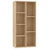 vidaXL Bücherregal Sonoma-Eiche 50x25x106 cm Holzwerkstoff Produktbild-Vorschau 3