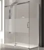 Duschwand mit Schiebetür GLASÉ chrom und Sichtschutz- Glas Produktbild-Vorschau 1