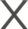 vidaXL Nohy jídelního stolu ve tvaru X 3 ks. Antracit Náhled obrázku produktu 4