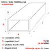 GAL-INDUSTRIAL | Rura prostokątna aluminiowa - 50x30x2mm – Podgląd zdjęcia produktu 2