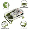 Baby Badewanne Faltbare mit Thermometer und Badekissen Anti Produktbild-Vorschau 3