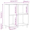 vidaXL Skříň na talíře černá 84,5x38x89 cm odvozený výrobek Náhled obrázku produktu 8