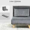 Fauteuil-lit HOMCOM, fauteuil pliant avec fonction lit, Voir les images du produit 6