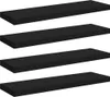 Półki Ścienne, 4 Szt., Czarne, 80 X 23,5 X 3,8 Cm, Mdf Podgląd zdjęcia produktu 10