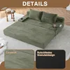 Cord Schlafsofa 2-in-1, Klappsofa mit Getränkehalter und Produktbild-Vorschau 7