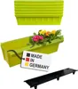 BURI 6 Euro Paletten Blumenkästen Einsätze inkl Bewässerungsmatte mit Hängesystem zum Einhängen 373mm Hellgrün Pflanzkasten für Europalette Palette Balkonkasten Blumentopf extrem stabil Produktbild-Vorschau