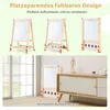 Collage showing a wooden easel in different configurations and a compact storage view. Produktbild-Vorschau