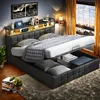UnboxG Lit rembourré 160x200 cm avec LED, espace de Voir les images du produit 1