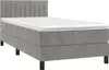 vidaXL Boxspring posteľ s matracom a LED svetlom sivá Náhľad obrázku produktu 3